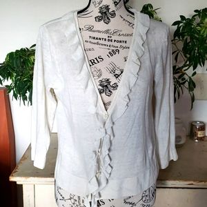 J.Crew 100 % linen cropped sweater